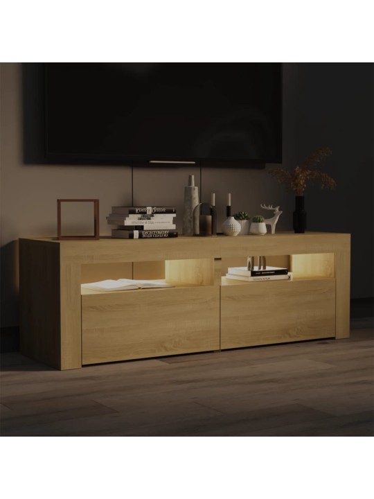 TV skříňka s LED osvětlením dub sonoma 120 x 35 x 40 cm