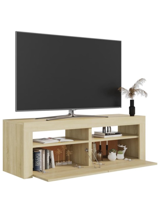 TV skříňka s LED osvětlením dub sonoma 120 x 35 x 40 cm