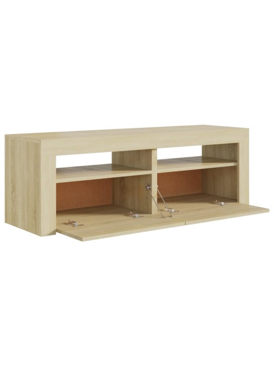 TV skříňka s LED osvětlením dub sonoma 120 x 35 x 40 cm
