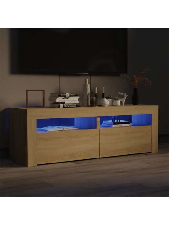 TV skříňka s LED osvětlením dub sonoma 120 x 35 x 40 cm