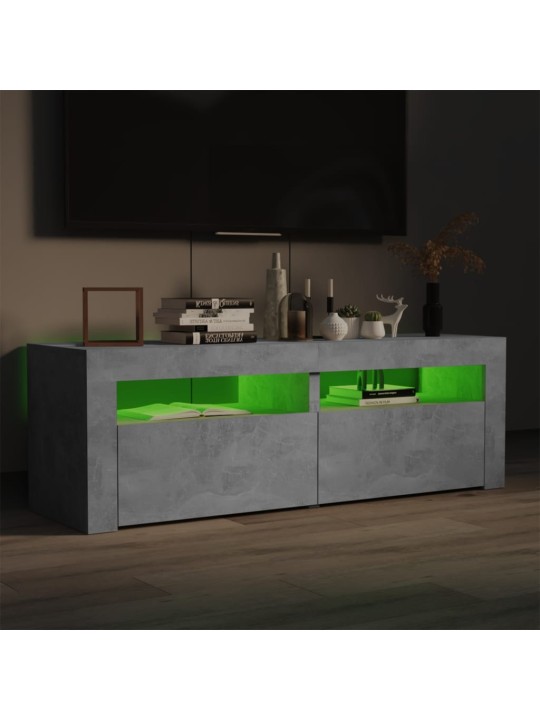 TV skříňka s LED osvětlením betonově šedá 120 x 35 x 40 cm