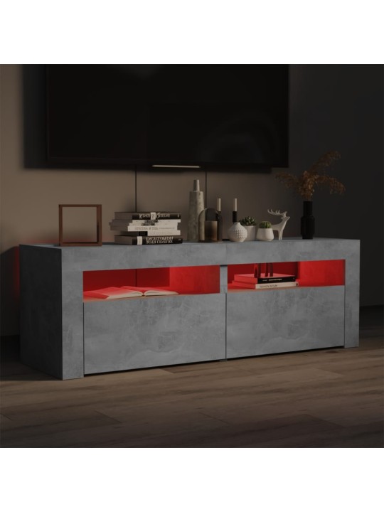 TV skříňka s LED osvětlením betonově šedá 120 x 35 x 40 cm