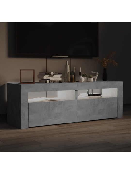 TV skříňka s LED osvětlením betonově šedá 120 x 35 x 40 cm
