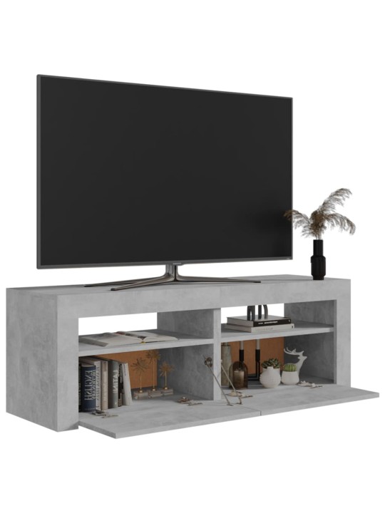 TV skříňka s LED osvětlením betonově šedá 120 x 35 x 40 cm