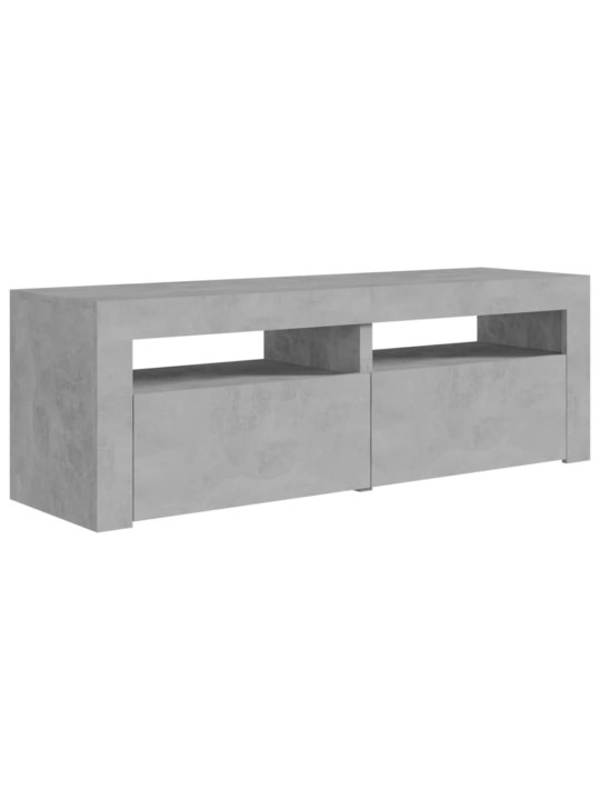 TV skříňka s LED osvětlením betonově šedá 120 x 35 x 40 cm
