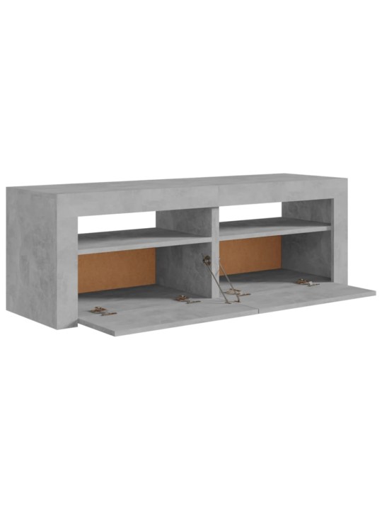 TV skříňka s LED osvětlením betonově šedá 120 x 35 x 40 cm