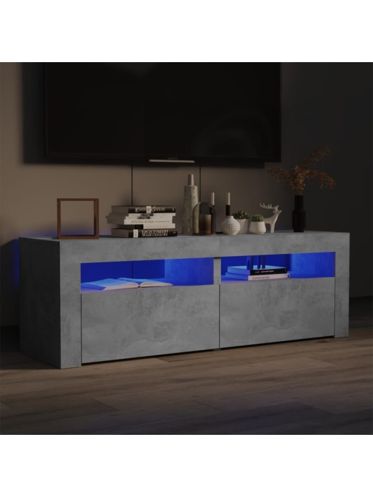 TV skříňka s LED osvětlením betonově šedá 120 x 35 x 40 cm