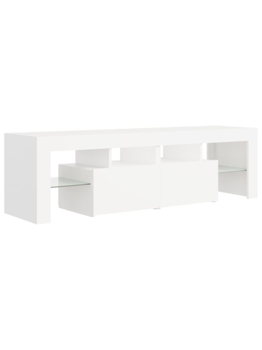 TV skříňka s LED osvětlením bílá 140 x 36,5 x 40 cm