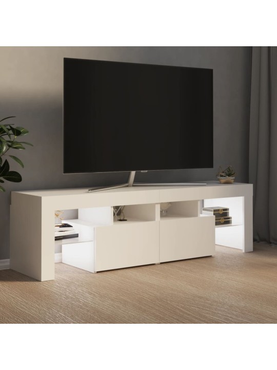 TV skříňka s LED osvětlením bílá 140 x 36,5 x 40 cm