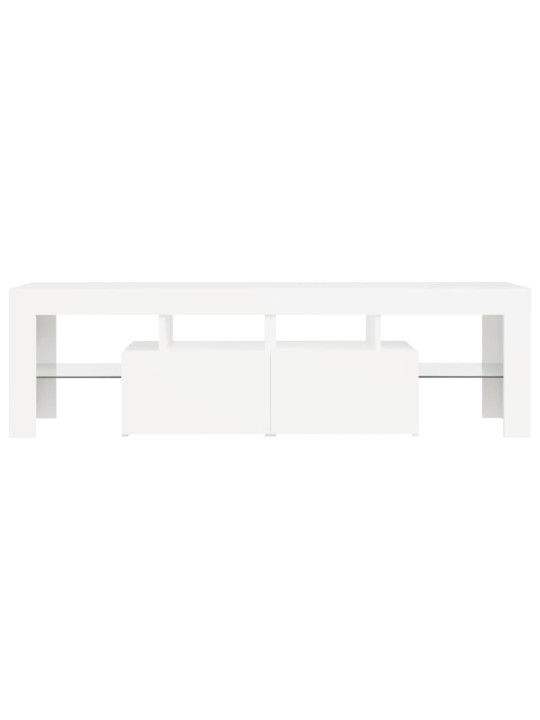TV skříňka s LED osvětlením bílá 140 x 36,5 x 40 cm
