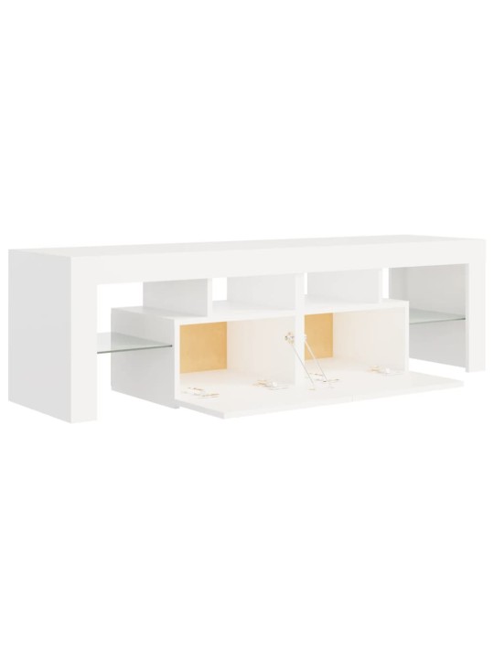 TV skříňka s LED osvětlením bílá 140 x 36,5 x 40 cm