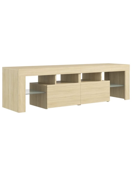 TV skříňka s LED osvětlením dub sonoma 140 x 36,5 x 40 cm