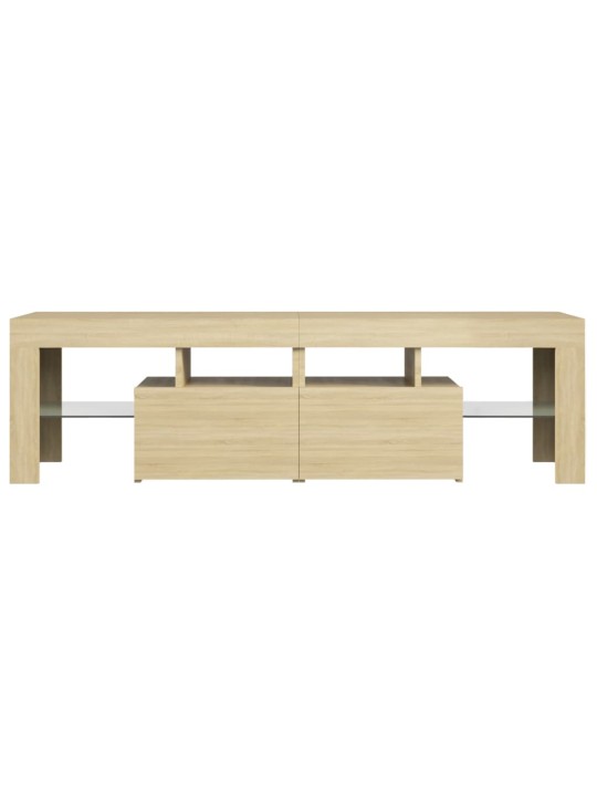 TV skříňka s LED osvětlením dub sonoma 140 x 36,5 x 40 cm