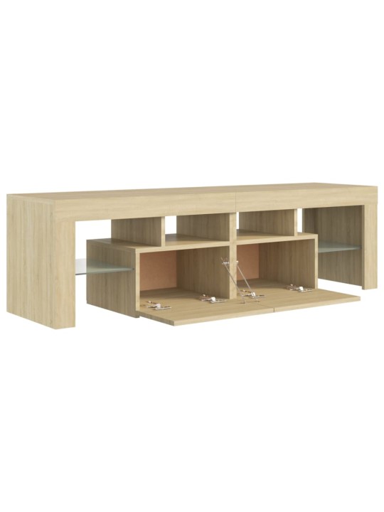 TV skříňka s LED osvětlením dub sonoma 140 x 36,5 x 40 cm