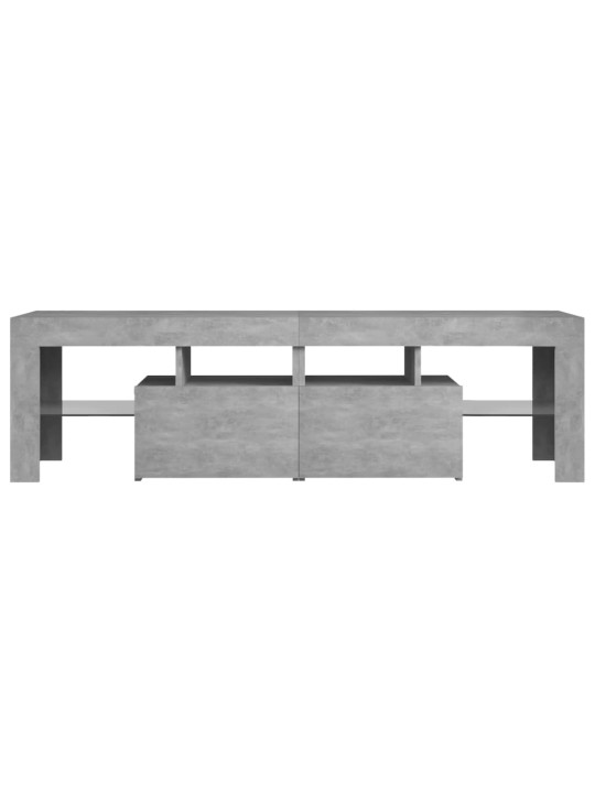 TV skříňka s LED osvětlením betonově šedá 140 x 36,5 x 40 cm
