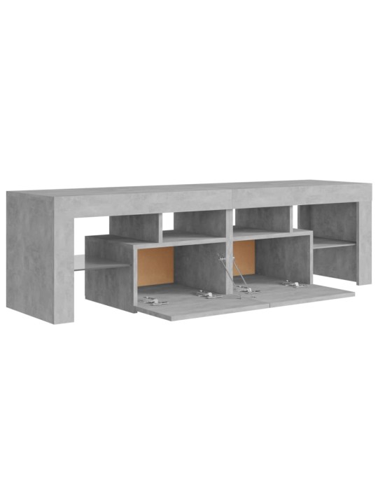 TV skříňka s LED osvětlením betonově šedá 140 x 36,5 x 40 cm