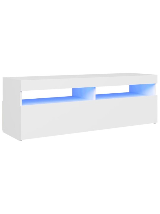 TV skříňka s LED osvětlením bílá 120 x 35 x 40 cm