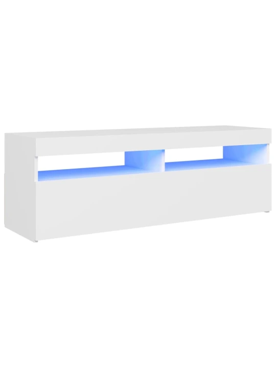 TV skříňka s LED osvětlením bílá 120 x 35 x 40 cm