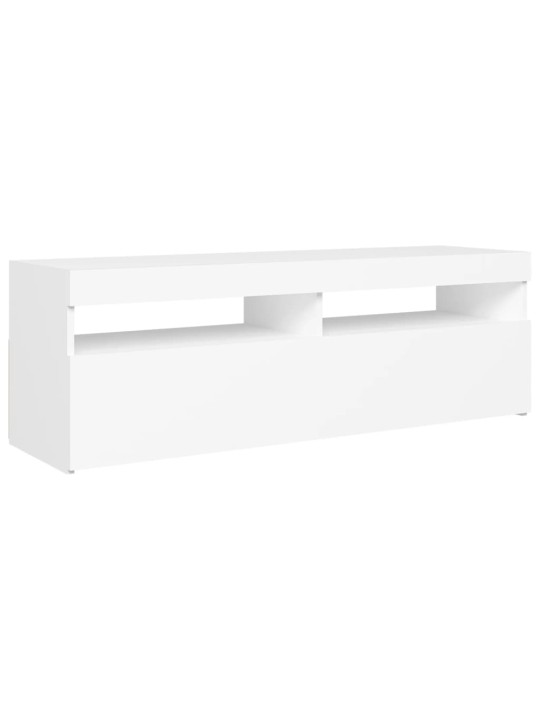 TV skříňka s LED osvětlením bílá 120 x 35 x 40 cm