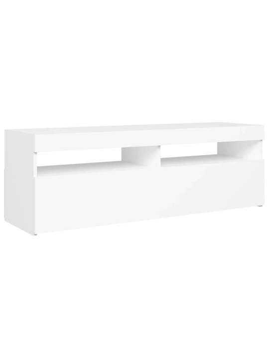TV skříňka s LED osvětlením bílá 120 x 35 x 40 cm