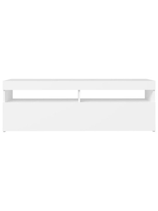 TV skříňka s LED osvětlením bílá 120 x 35 x 40 cm