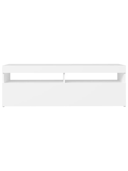 TV skříňka s LED osvětlením bílá 120 x 35 x 40 cm