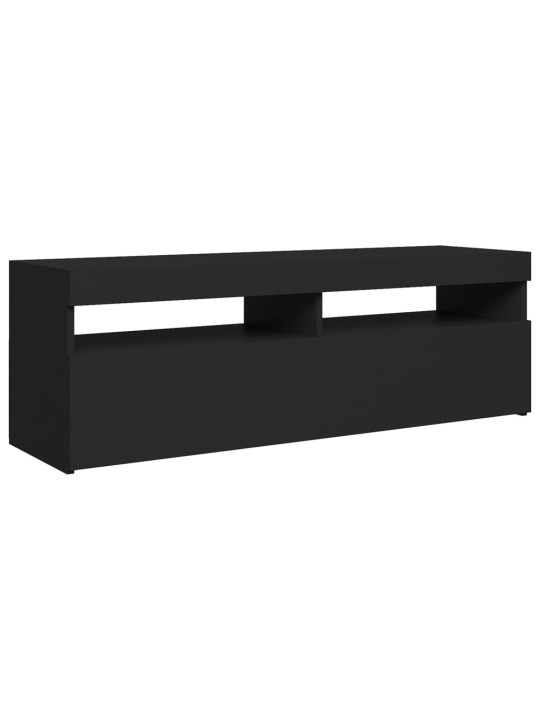 TV skříňka s LED osvětlením černá 120 x 35 x 40 cm