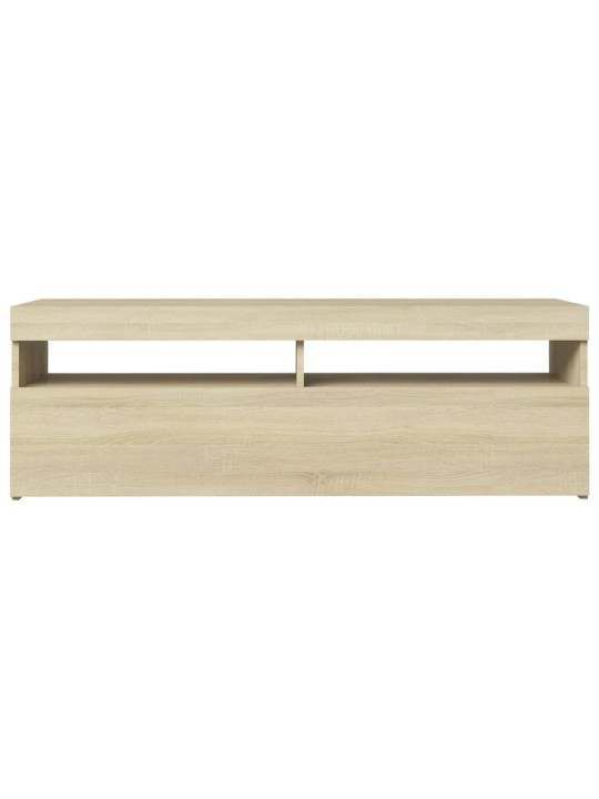 TV skříňka s LED osvětlením dub sonoma 120 x 35 x 40 cm