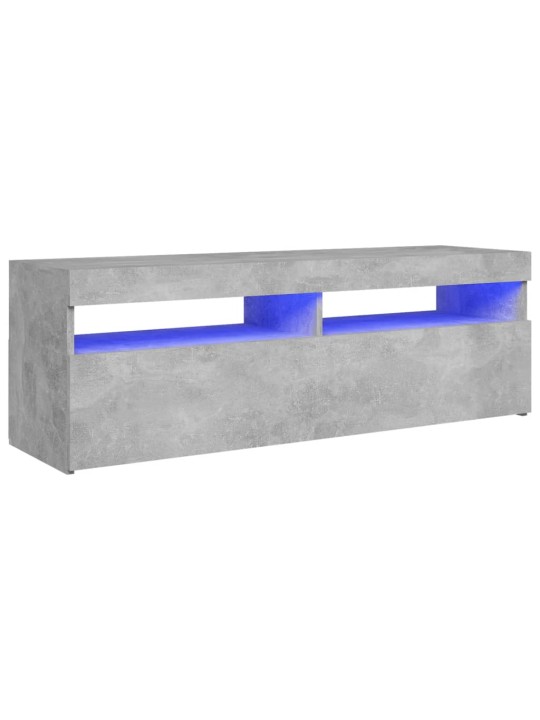 TV skříňka s LED osvětlením betonově šedá 120 x 35 x 40 cm