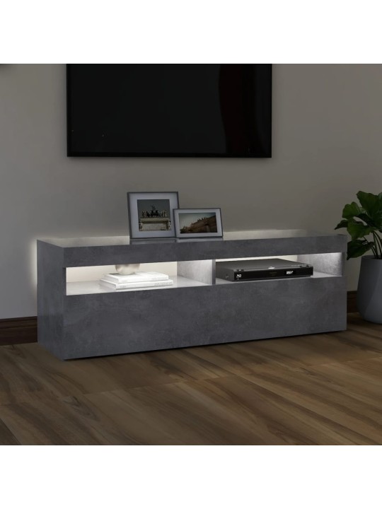 TV skříňka s LED osvětlením betonově šedá 120 x 35 x 40 cm