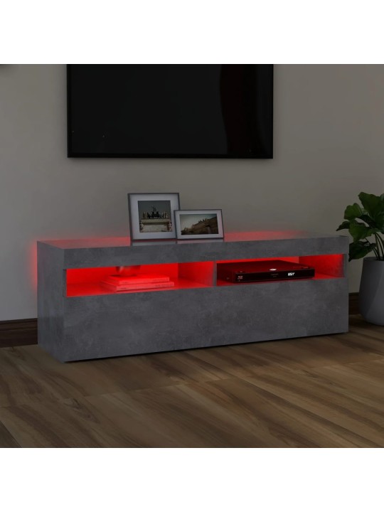 TV skříňka s LED osvětlením betonově šedá 120 x 35 x 40 cm