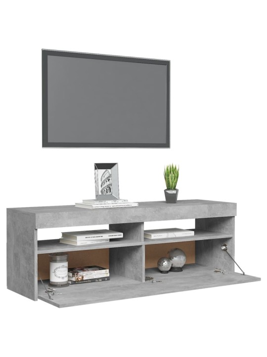 TV skříňka s LED osvětlením betonově šedá 120 x 35 x 40 cm