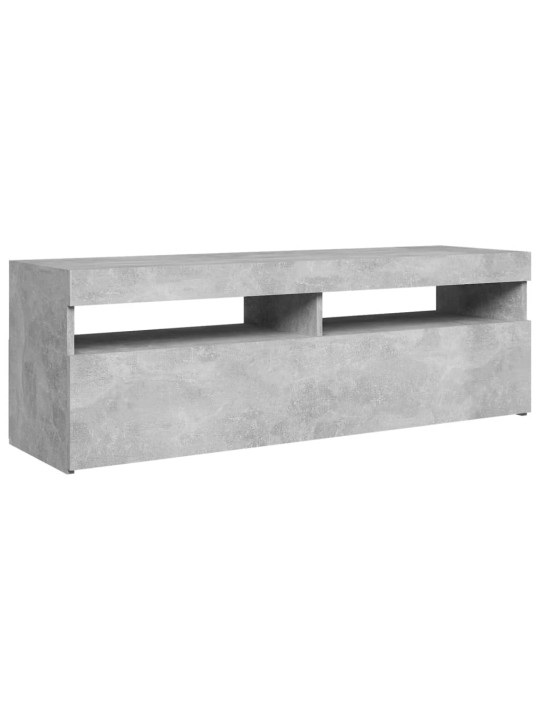 TV skříňka s LED osvětlením betonově šedá 120 x 35 x 40 cm
