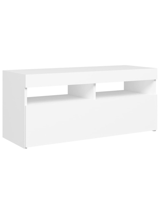 TV skříňka s LED osvětlením bílá 90 x 35 x 40 cm