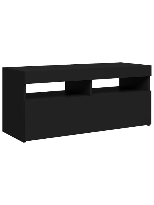 TV skříňka s LED osvětlením černá 90 x 35 x 40 cm