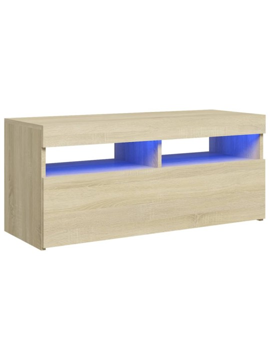 TV skříňka s LED osvětlením dub sonoma 90 x 35 x 40 cm