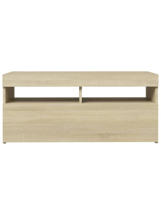 TV skříňka s LED osvětlením dub sonoma 90 x 35 x 40 cm