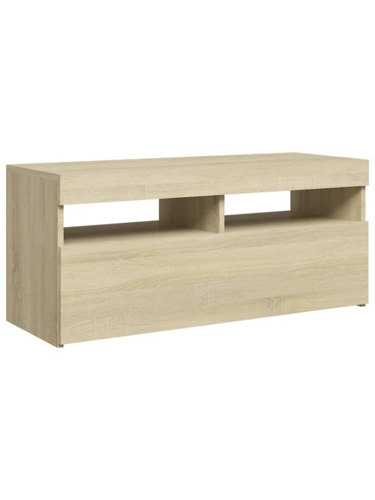 TV skříňka s LED osvětlením dub sonoma 90 x 35 x 40 cm