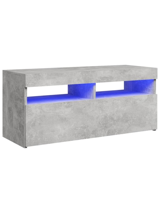 TV skříňka s LED osvětlením betonově šedá 90 x 35 x 40 cm
