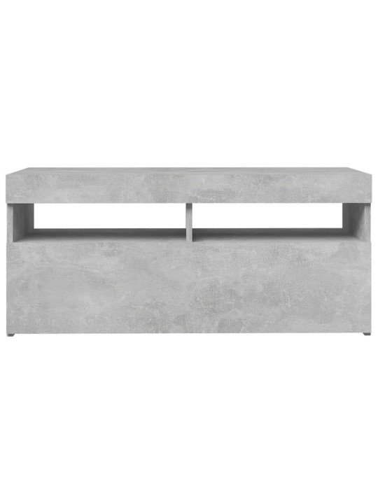 TV skříňka s LED osvětlením betonově šedá 90 x 35 x 40 cm