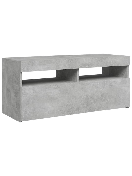 TV skříňka s LED osvětlením betonově šedá 90 x 35 x 40 cm