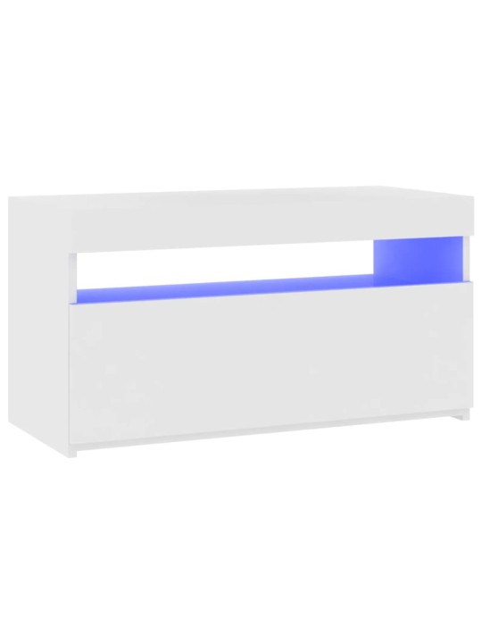 TV skříňka s LED osvětlením bílá 75 x 35 x 40 cm