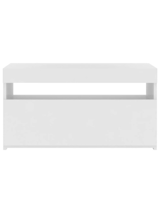 TV skříňka s LED osvětlením bílá 75 x 35 x 40 cm