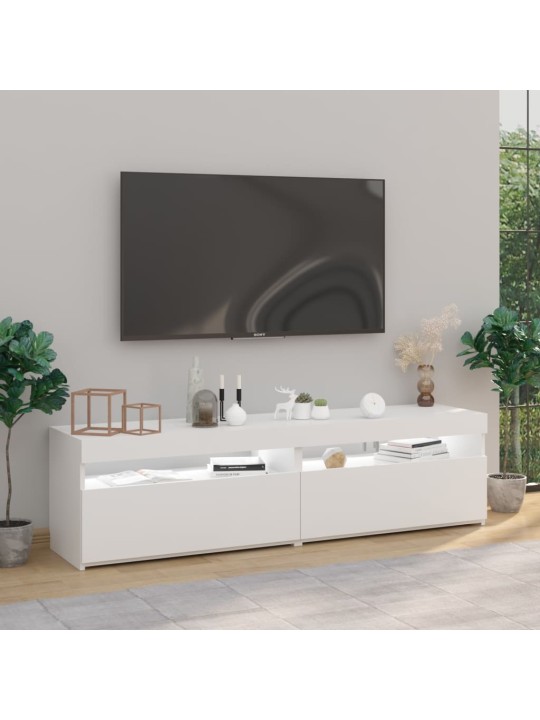 TV skříňky s LED osvětlením 2 ks bílé 75 x 35 x 40 cm