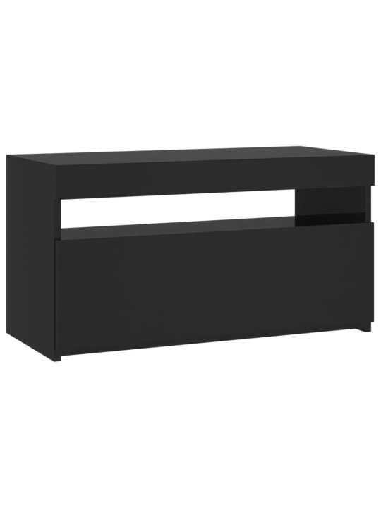 TV skříňka s LED osvětlením černá 75 x 35 x 40 cm