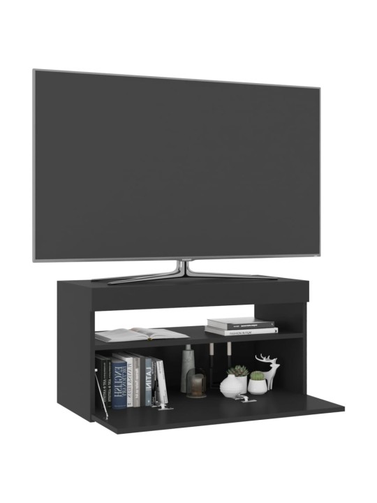 TV skříňka s LED osvětlením černá 75 x 35 x 40 cm