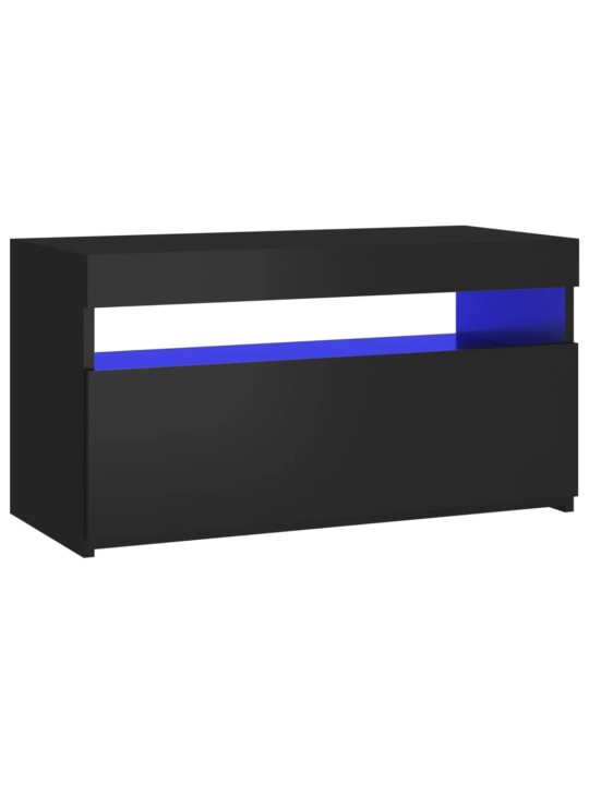 TV skříňka s LED osvětlením černá 75 x 35 x 40 cm