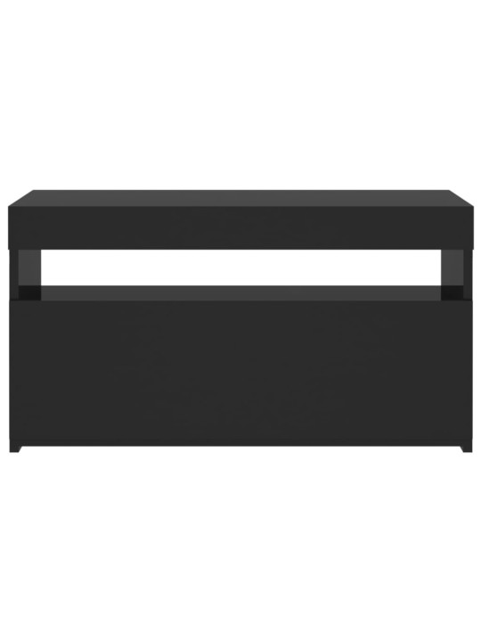 TV skříňka s LED osvětlením černá 75 x 35 x 40 cm