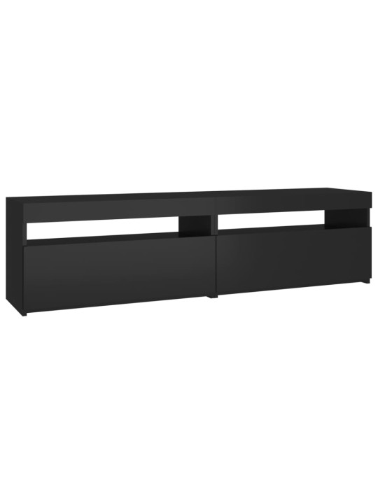 TV skříňky s LED osvětlením 2 ks černé 75 x 35 x 40 cm