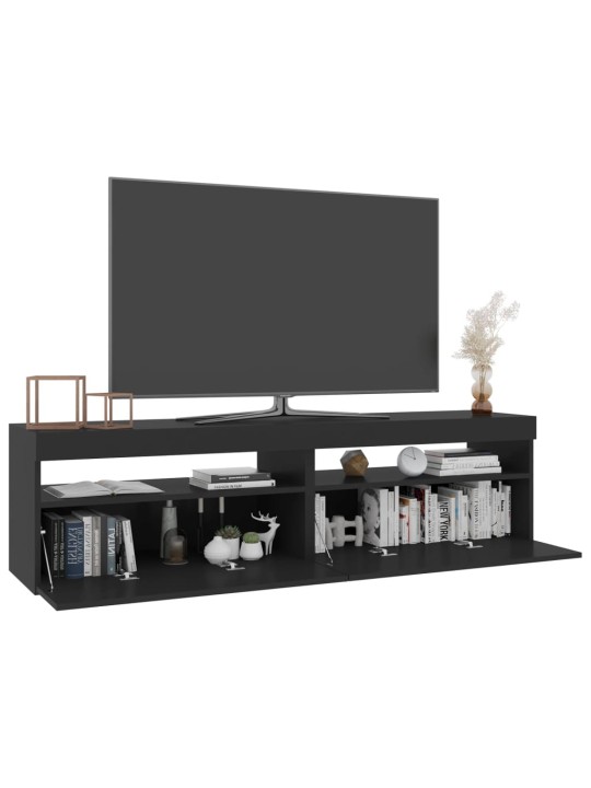 TV skříňky s LED osvětlením 2 ks černé 75 x 35 x 40 cm